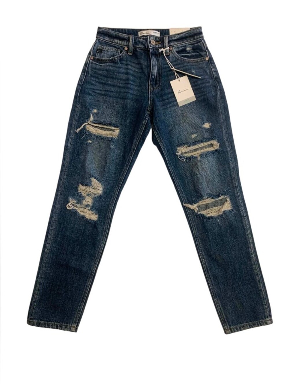 KanCan Maurice’s NWT High Rise Distressed Mom Jeans, Size 23